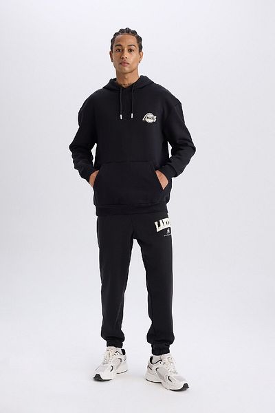 DeFacto Defactofit Nba Los Angeles Lakers - Boxy Cut Hooded Sweatshirt A4114Ax24Wn