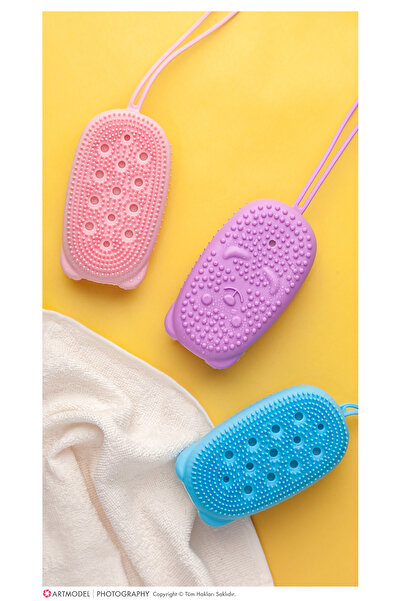 PAYAS TOPTAN فرشاة الجسم المصنوعة من السيليكون من لوفا الحمام التركي مع إسفنجة