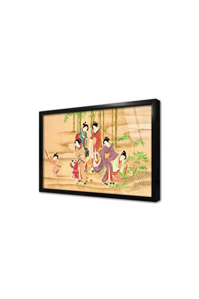 Tablosan Tablou din sticlă înrămată cu femei japoneze