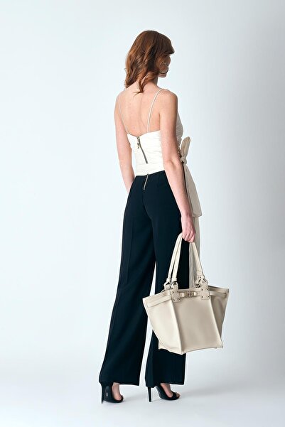 EXPLOSION Tafta Garnili İnce Askılı Bol Paça Tulum