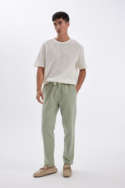 DeFacto Joggerhose aus Baumwolle mit schmalem Bein, elastischer Taille und Schnürung mit Taschen Z6475az24au