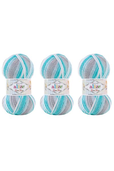 Alize Baby Best Batik Πλεκτό Νήμα 100 gr 3 Τεμάχια Χρώμα 7264