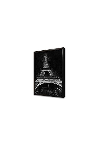 Tablosan Pictură MDF cu rama Turnul Eiffel alb-negru