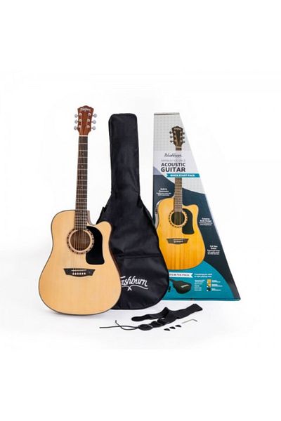 Washburn Ad5Ce Electric Acoustic Guitar Bundle