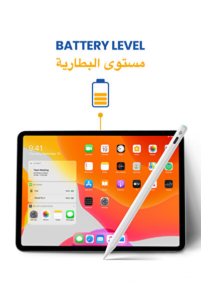 Tinymoose قلم ستايلس Pencil Pro 2 - إيماءات، شحن سريع عبر USB-C، رفض راحة اليد - iPad 2018 والإصدارات الأحدث