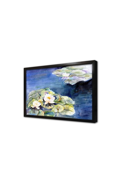 Tablosan Tablou MDF cu rame cu flori de lotus