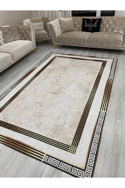 LİMAY Sponge-Free Carpet Cover - Washable - Practical - Velvet Fabric - Decorative Carpet Cover Models
