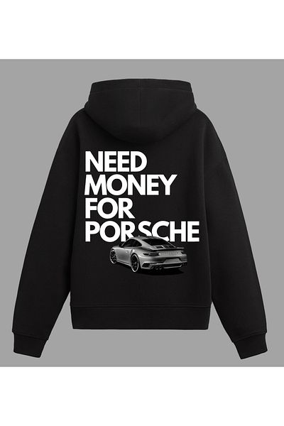 Edizen Porsche 911 Gt3 Premium Unisex Oversize 100% Cotton Black Hoodie