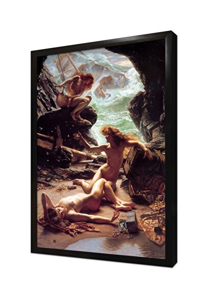 Tablosan Fırtına Perileri Mağarası Edward Poynter Çerçeveli Mdf Tablo