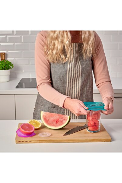 IKEA ÖVERMÄTT Food cover, set of 3, silicone multicolour