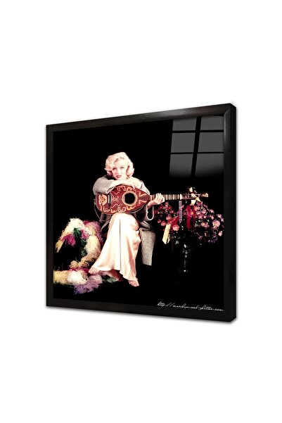 Tablosan Tablou din sticlă înrămată Marilyn Monroe alb-negru