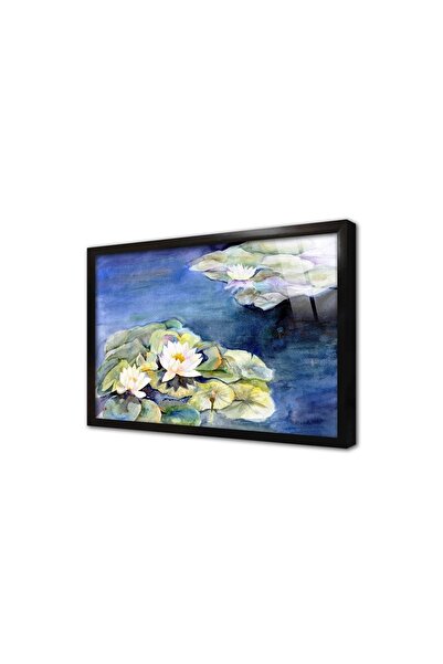 Tablosan Tablou din sticla incadrat cu flori de lotus 30x40 cm