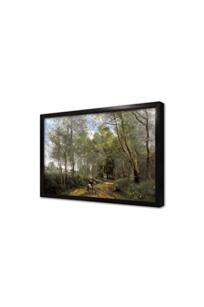 Tablosan Tablou MDF înrămat cu pădure și femeie care lucrează