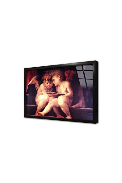 Tablosan Tablou pe sticlă înrămată ale Îngerului Principal Rafaelin 30x40 Cm