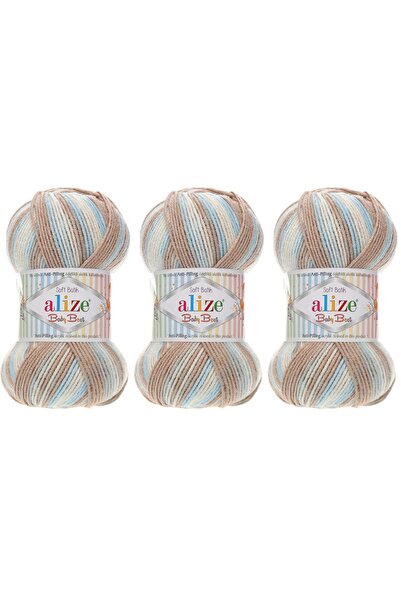 Alize Baby Best Batik El Örgü Ipliği 100 gr 3 Adet Renk 6657