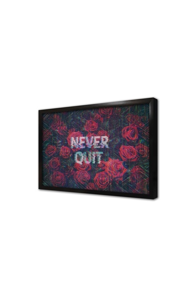 Tablosan Pictură MDF încadrată Never Quit Glitch