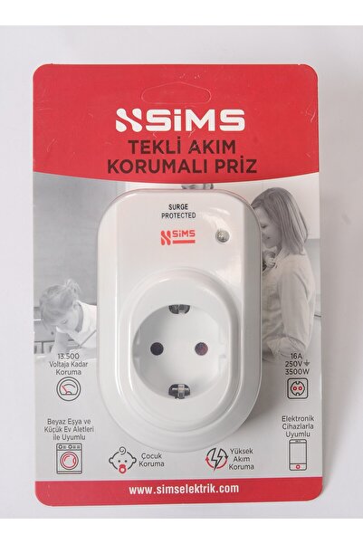 simselectric TEKLİ AKIM KORUMALI PRİZ