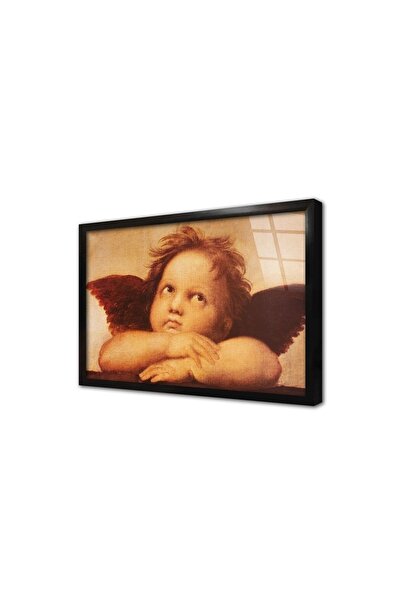 Tablosan Tablou pe sticlă înrămată ale Îngerului Principal Rafaelin 30x40 Cm