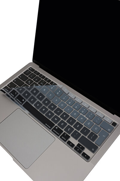 Mcstorey Macbook Air M1 Kılıf 13.3inç Klavye Koruyucu Türkçe Q Baskılı A2179 A2337 Ile Uyumlu Ombre
