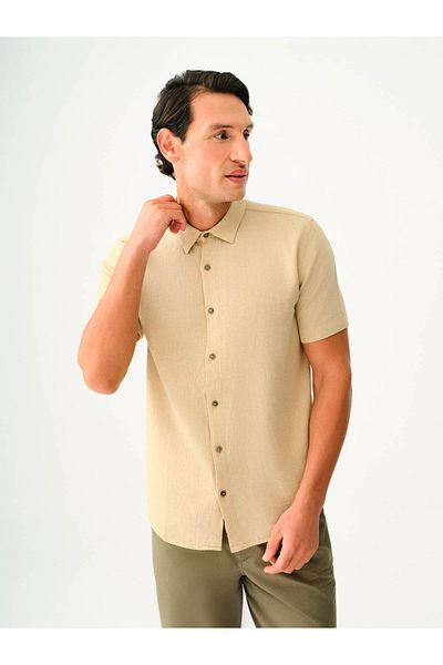 Loft Beige Men's Shirt Lf 2035478