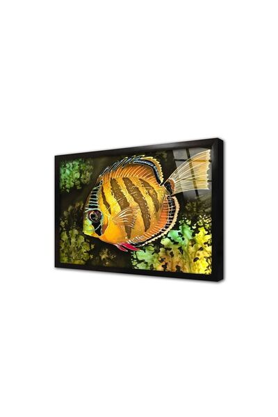 Tablosan Pictură pe sticlă înrămată Pește înger 30x40 Cm