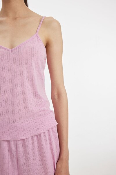 DeFacto Pijama Takım Pamuklu Askılı Üst Esnek Belli Şort-fall In Love A7968ax24hs