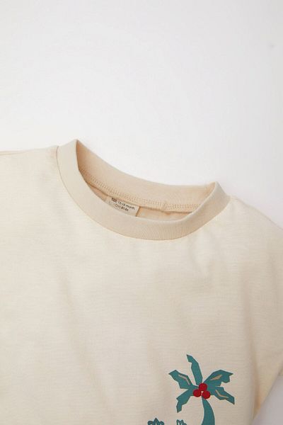DeFacto Baby Boy - Crew Neck and Palm Printed Short Sleeve T-Shirt C9362A524Sm