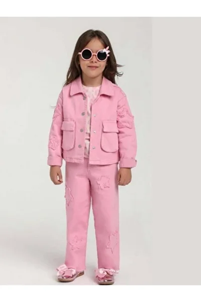 Zekids Girl's Cotton High Waist Soft Textured Waist Adjustment Elastic Pants