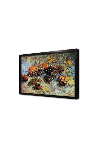 Tablosan Tablou MDF cu ramă cu struguri și pere