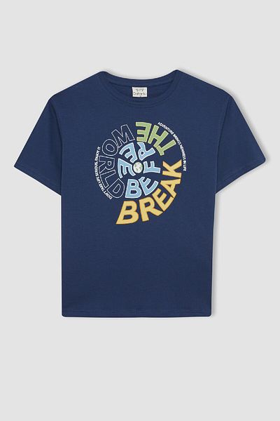DeFacto Băiat - Tricou Imprimat cu Gât Crew D0440a824sm