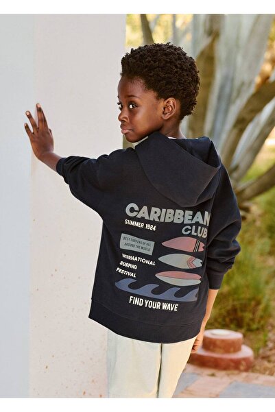 MANGO Kids Fermuarlı kapüşonlu sweatshirt