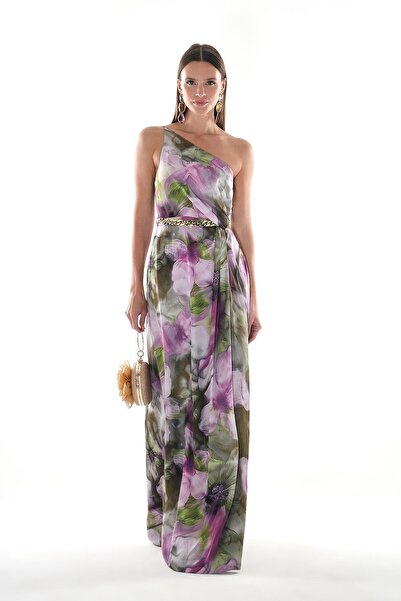 EXPLOSION Beli Düğüm Detaylı Maksi Boy Elbise