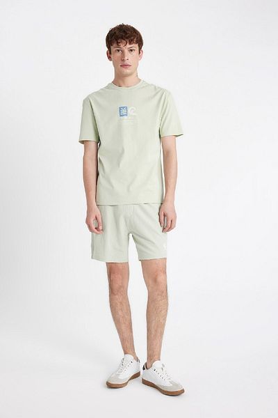 DeFacto T-shirt C5652AX24HS με κανονική εφαρμογή με στάμπα με λαιμόκοψη