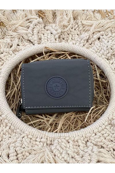 dericom Women's Crinkle Fabric Stylish Wallet Card Holder Accessory with Snap Fasteners and Zipper