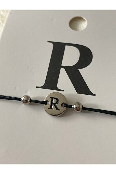 IronMoon Gümüş Renk Hediyelik Harfli Ayarlanabilir Unisexİp Bileklik (Harf Se...