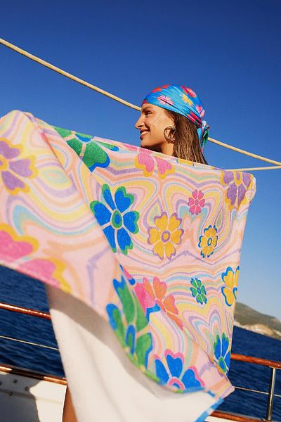 DeFacto DeFacto x Declara Strandtuch mit Blumenmuster - D1786AX24SM