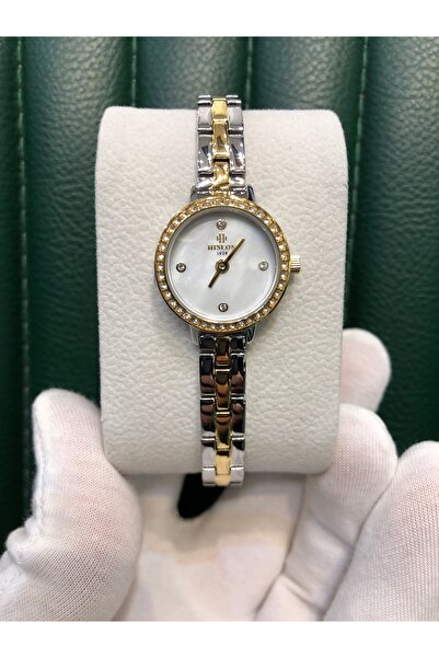 Hislon Küçük Kasa Taşlı Kadın Kol Saati