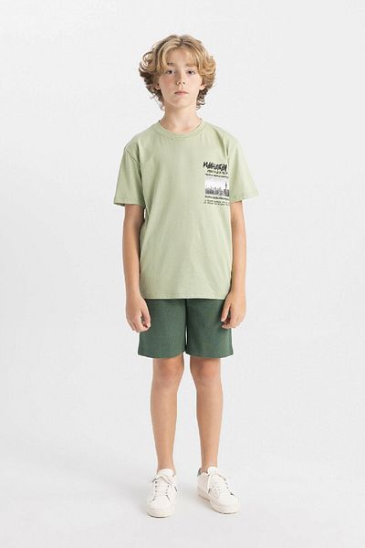 DeFacto Boy's Short Sleeve Crew Neck T-Shirt D0401a824sm