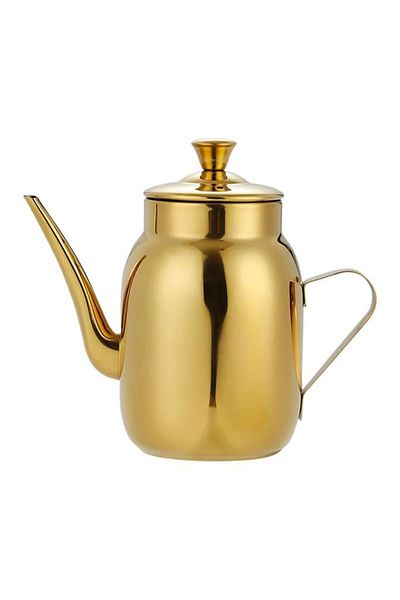 Chavin Complete Steel Gold 450ml Oil Pot Sauce Bowl and Vinegar Bowl Cin995Sr