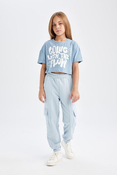 DeFacto Fata - Pantaloni de sport Jogger cu talie elastica C7692a824au