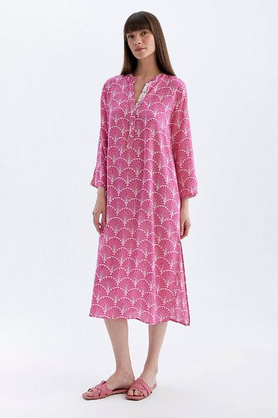 DeFacto Gemustertes Strandkleid mit normaler Passform – Fall In Love D0452ax24sm