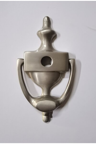 İnan Pirinç Çelik Kapı Tokmağı Taktak Uyumlu Tak Tak Zil Saten