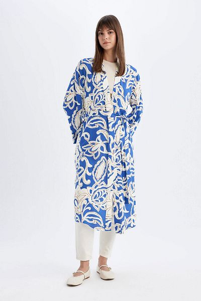 DeFacto Bequem geschnittener Viskose-Kimono - gemustert, C9688ax24sm