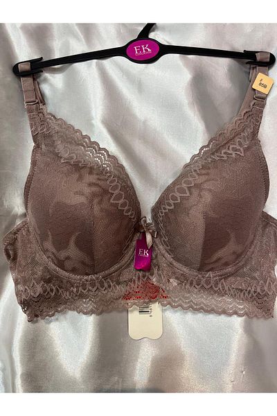 FK Half Padded Underwire Lace Detailed Stylish and Comfortable Bra with Removable Strap Suitable for Every Use