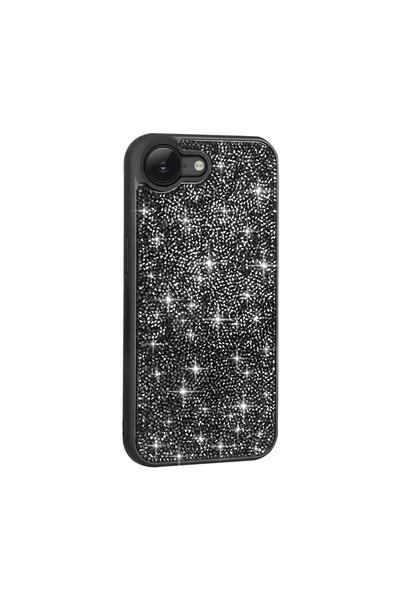 Sphone iPhone 16e Kılıf Elmas Swaravski Taşlı Renkli Dökülmez Akik Parlak Simli Parıltılı Işıltılı Diamond