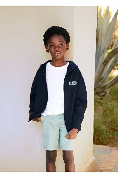 MANGO Kids Fermuarlı kapüşonlu sweatshirt