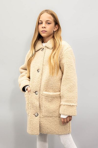 DeFacto Winddichter, geknöpfter Kaschmir-Parka mit Taschen für Mädchen C8555A824AU