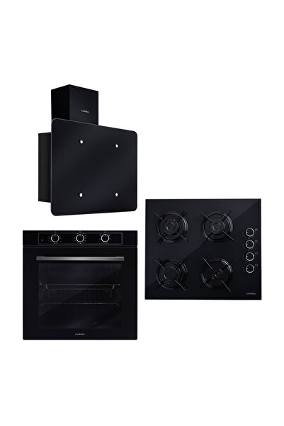 Luxell Optimum Siyah 7 Programlı 77 Litre Ankastre Set A68-sf3 / Lx-40 Tahdf / Df6-833 Flat