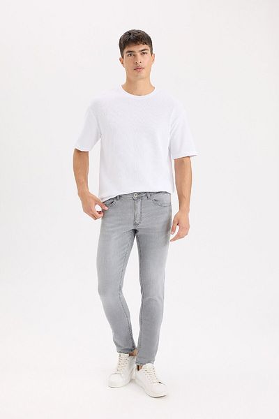 DeFacto Pedro Slim Fit στενή εφαρμογή Κανονική μέση στενή τσέπη τζιν παντελόνι D0027AX24AU