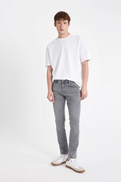DeFacto Pedro Slim Fit Dar Kalıp Normal Bel Dar Paça Jean Pantolon D1828AX24SM